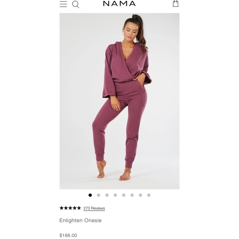 Nama Enlighten Onesie Size XS Purple Cotton Hooded Loungewear Jumpsuit - Picture 4 of 11